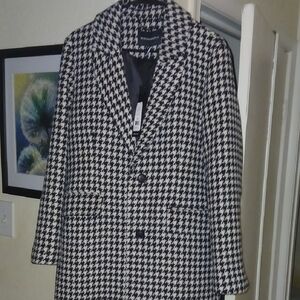 BCBGeneration Black and White Houndstooth Blazer